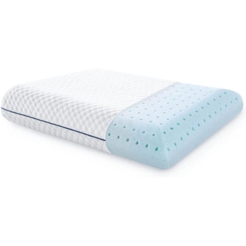 Gel Memory Foam Pillow – Cooling & Ventilated - 1 Pack Standard Size - Washable